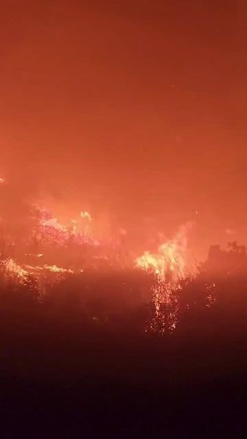 حريق كبير في عندقت شمال لبنان ومخاوف من امتداد النيران إلى المنازل