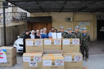 الكتيبة الكورية في اليونيفيل وزعت مواد متبرع بها على السكان المحليين في لبنان