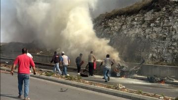 استهداف سيارة على طريق عام كفردجال استهداف سيارة على طريق عام كفردجال