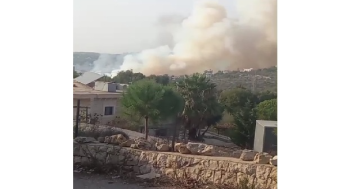 حريق كبير في احراج بلدة المطلة في الشوف والاهالي يناشدون المساعدة