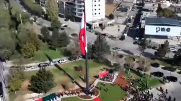 بالفيديو: العلم اللبناني على مدخل زحلة عشية الاستقلال