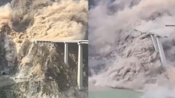 بالفيديو: انهيار جسر... بعد أشهر على افتتاحه