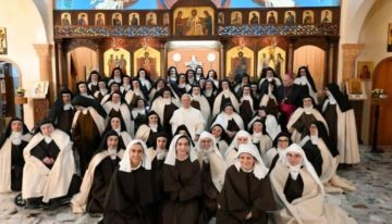 البابا لاوون زار دير الراهبات الكرمليات الحافيات الحبيسات في حريصا