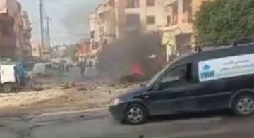 مسيرة تستهدف سيارة وسط بلدة تول