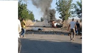 النشرة: غارة من مسيرة اسرائيلية استهدفت سيارة على طريق النبطية الفوقا - زوطر الشرقية