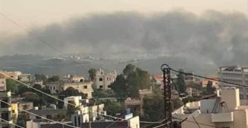 النشرة: الدخان المتصاعد من احتراق مكب النفايات في وادي الكفور يغطي سماء عدد من بلدات المنطقة