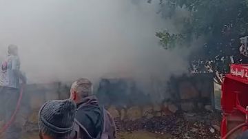 بالفيديو: إحتراق معمل