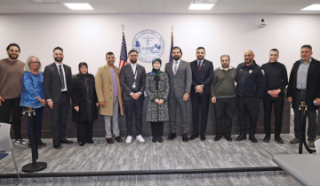 عناية عز الدين التقت رئيسي بلديتين في أميركا عناية عز الدين التقت رئيسي بلديتين في أميركا