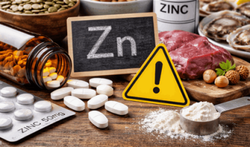 مكملات الزنك: فوائدها لا تمنع الجرعة الزائدة من المخاطر مكملات الزنك: فوائدها لا تمنع الجرعة الزائدة من المخاطر