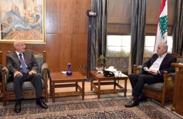 بري بحث الأوضاع العامة مع العريضي واستقبل منصوري