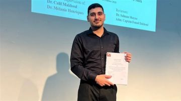 حصل ابن مدينة صور الطالب حسين جمال أبو صالح على شهادة الماجستير في العلوم الجنائية من الجامعة اللبنانية حصل ابن مدينة صور الطالب حسين جمال أبو صالح على شهادة الماجستير في العلوم الجنائية من الجامعة اللبنانية