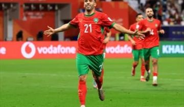 المنتخب المغربي يتخطى نظيره الاماراتي بطريقه لنهائي كأس العرب في قطر..