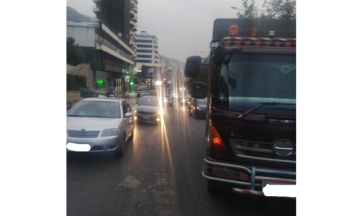 تعطل بيك آب على المسلك الشرقي من أوتوستراد جونية وحركة المرور كثيفة