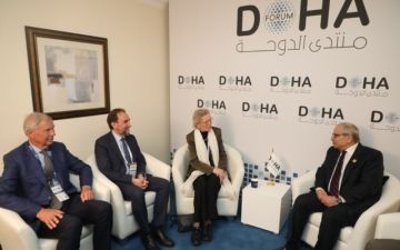 سلام يعقد سلسلة اجتماعات مع منظمات دولية ووكالات تابعة للأمم المتحدة على هامش منتدى الدوحة سلام يعقد سلسلة اجتماعات مع منظمات دولية ووكالات تابعة للأمم المتحدة على هامش منتدى الدوحة