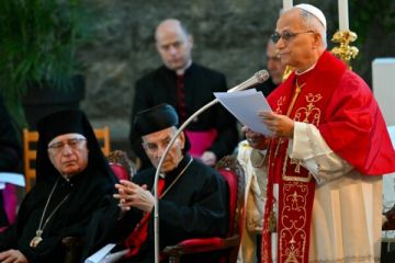 البابا لاوون من حاريصا: الكنيسة في لبنان اهتمت بالتعليم وأشجعكم على مواصلة ذلك وأن تتوجهوا خصوصا الى المحتاجين