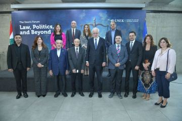 منتدى كلية الحقوق والعلوم السياسية في جامعة الروح القدس استضاف الوزير نصار