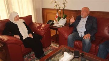 بهية الحريري تستقبل وفد نادي الفتيان الرياضي صيدا برئاسة أحمد المصري