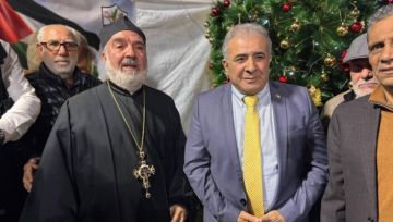 سفير فلسطين خلال إضاءة شجرة الميلاد في مخيم مار إلياس: سنواصل العمل من أجل السلام العادل والشامل