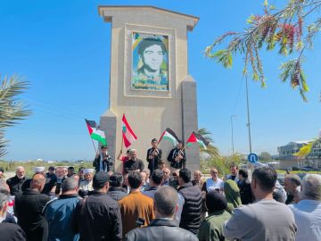 اعتصام تضامني مع غزة والأسرى أمام النصب التذكاري للأسير يحيى سكاف في المنية