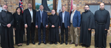 عطالله التقى المطران يوسف وقيادات مسيحية في سيدني وأطلعهم على آخر التطورات بلبنان