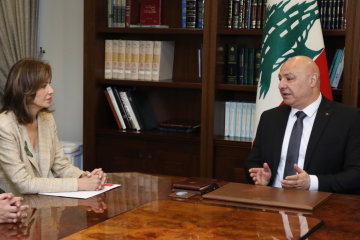 رئيس الجمهورية إطلع من نورا جنبلاط على برنامج مهرجانات بيت الدين