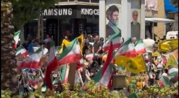 وقفة احتجاجية في الضاحية الجنوبية لبيروت تنديدا بالحرب الإسرائيلية على إيران