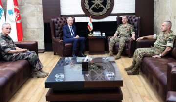 قائد الجيش عرض مع السفير الفرنسي ووفد بريطاني التطورات في لبنان والمنطقة واستقبل السفير الأرمني