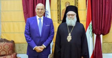 وزير الدفاع اليوناني نقل للبطريرك يوحنا العاشر تعازي بلاده بشهداء كنيسة مار الياس- دويلعة وزير الدفاع اليوناني نقل للبطريرك يوحنا العاشر تعازي بلاده بشهداء كنيسة مار الياس- دويلعة