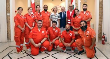 السيدة الأولى تفقدت مركز الصليب الأحمر في الجميزة بعد تأهيله: لوضع خطة لدعم بنوك الدم