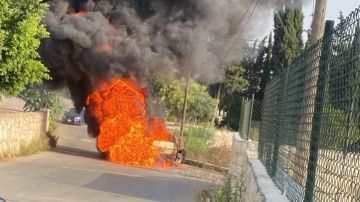 بالصورة: احتراق فان... ما صحة استهدافه بغارة؟ بالصورة: احتراق فان... ما صحة استهدافه بغارة؟