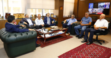 مرقص بحث مع سعيد بالأوضاع العامة والمصرفية ومع وفد نقابة المصورين بقضايا تهمهم