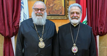 البطريرك يوحنا العاشر بحث مع مطران البرازيل بالشؤون الكنسية والأوضاع العامة البطريرك يوحنا العاشر بحث مع مطران البرازيل بالشؤون الكنسية والأوضاع العامة