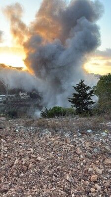 النشرة: الطيران الحربي الاسرائيلي يشن غارة على بلدة دبين في جنوب لبنان بعد تهديدها