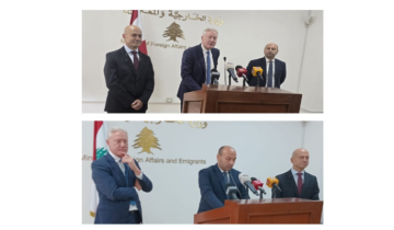 حفل التسليم والتسلم في وزارة الخارجية بين السفيرين هاني الشميطللي وعبد الستار عيسى