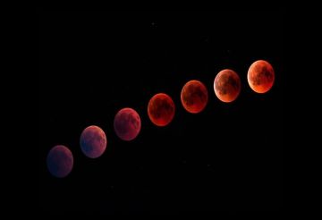 مشهد مهيب لخسوف القمر الكلي قمر الدم في سماء العديد من الدول (صور فيديو)