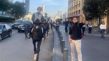 بالفيديو: تسيير دوريات من سرية الخيالة في بيروت