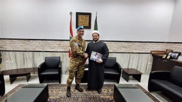 مفتي صور ومنطقتها الدكتور مدرار حبال استقبل قائد القطاع الغربي في اليونيفيل العميد الركن دافيد كولوسي