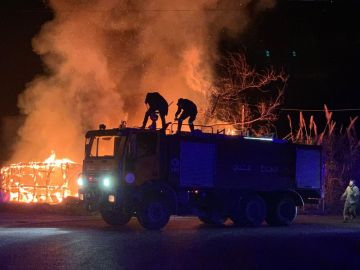 بالفيديو: حريق كبير