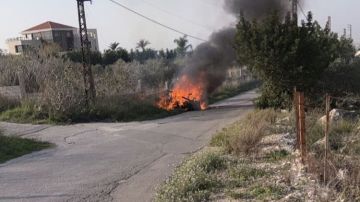 غارة استهدفت سيارة في بلدة جويا