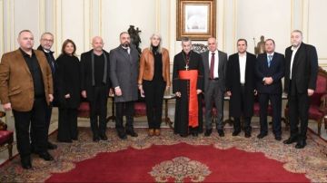 الراعي اطلع من وفد نقابة موظفي أوجيرو على مطالبه والتقى هانيبال القذافي مهنئا بالاعياد