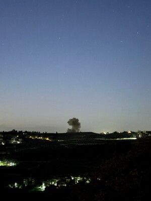 النشرة: الطيران الحربي الاسرائيلي استهدف المنطقة المهددة في بلدة كفرحتا في جنوب لبنان