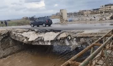 جسر قد ينهار على الحدود اللبنانية السورية