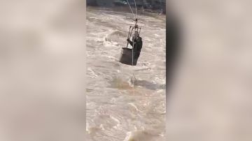 بالفيديو: تلفريك تهريب بين سوريا ولبنان