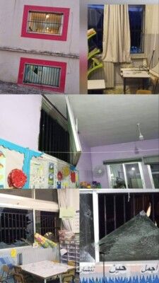 أضرار في مدرسة سحمر الرسمية جراء الاستهداف الإسرائيلي للمبنى المهدد