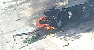 جريح في غارة استهدفت بيك اب في المنصوري