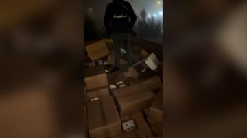 بالفيديو: ضبط 25 طنا من الدخان المهرب