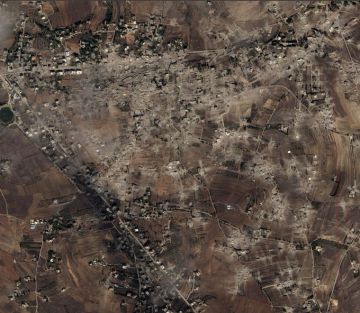 صورة تظهر حجم الدمار في كفرتبنيت في جنوب لبنان صورة تظهر حجم الدمار في كفرتبنيت في جنوب لبنان
