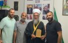 الشيخ حسام العيلاني وفد ضم المدير التنفيذي لنادي شباب سيروب علاء سلوم و والده يوسف سلوم ورجل الأعمال الفلسطيني غازي سليمان