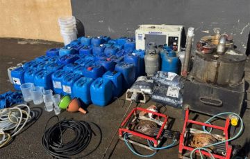 ضبط معمل متنقل داخل فان معد لتصنيع الكبتاغون