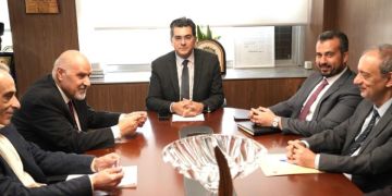 مرقص ترأس اجتماعا اداريا والتقى وفد الانطونية وكرم دنيز طوق وإيلي زيدان في حضور نداف لمساندتهما تلفزيون لبنان